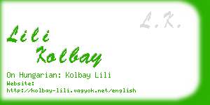 lili kolbay business card